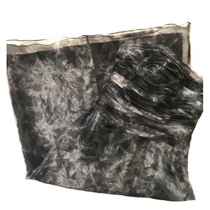 NWOT JS Boutique Black Gray Formal Gown Strapless